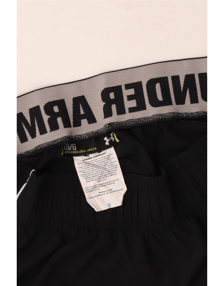 Мужские спортивные шорты с графическим рисунком Under Armour, большие черные полиэстер с цветными блоками