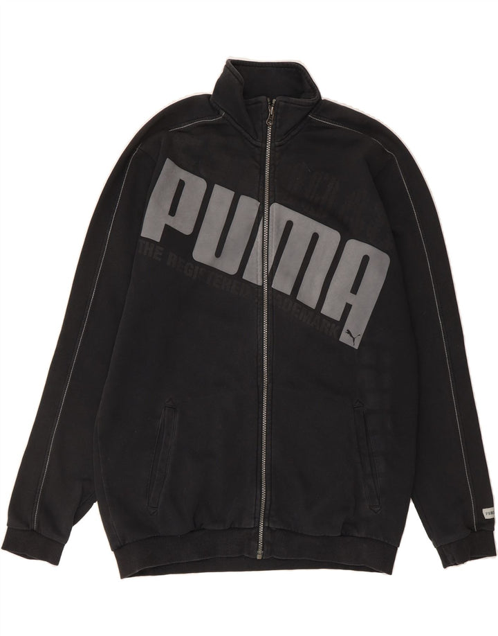 PUMA Boys Graphic Tracksuit Top Jacket 15-16 Years  Black Cotton Vintage Puma and Second-Hand Puma from Messina Hembry 