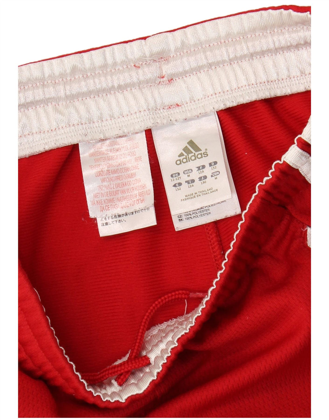 Спортивные брюки ADIDAS для девочек 11-12 лет, красный полиэстер