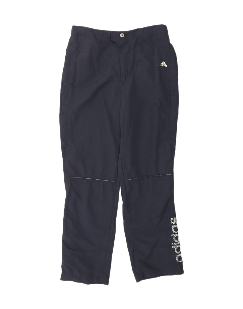 ADIDAS Mens Graphic Windbreaker Trousers Medium  Navy Blue Polyamide Vintage Adidas and Second-Hand Adidas from Messina Hembry 