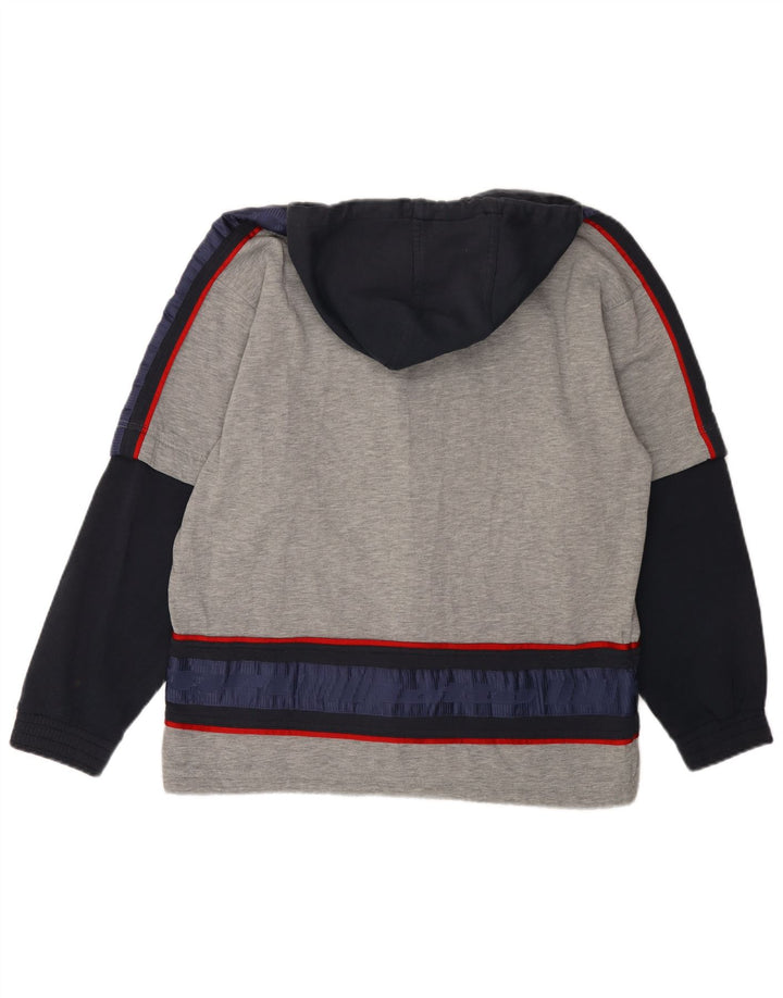 LOTTO Мужской спортивный костюм с графическим рисунком, верхняя куртка, Великобритания, 38/40, средний серый цвет с цветными блоками