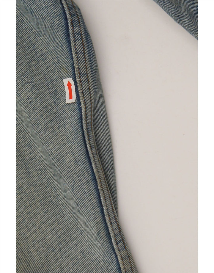 Женская укороченная джинсовая куртка ONYX UK 14, хлопок среднего синего цвета