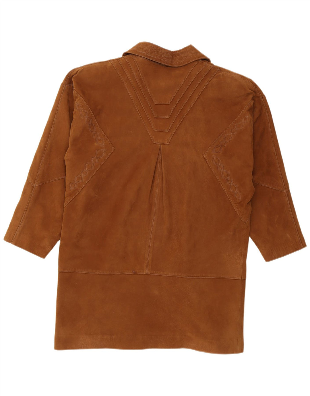 HEITORN Женское замшевое пальто EU 46 XL Коричневое кожаное