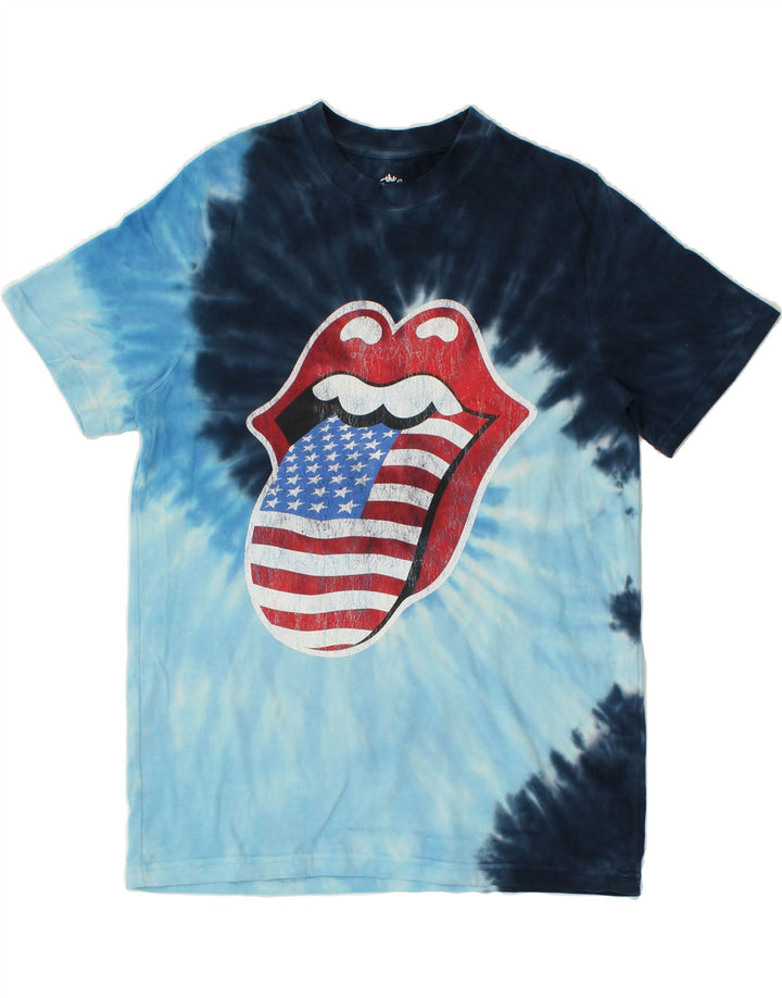 PULL & BEAR Mens Graphic T-Shirt Top Medium Blue Tie Dye Vintage Pull & Bear and Second-Hand Pull & Bear from Messina Hembry 