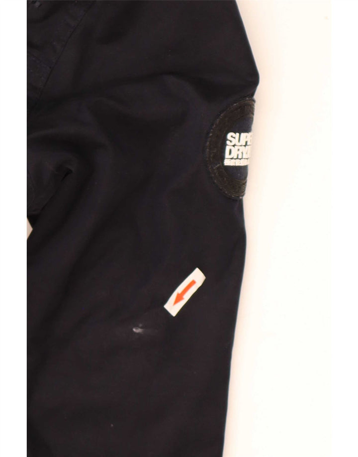 Женская ветровка с капюшоном Superdry Windparka UK 14, средний темно-синий