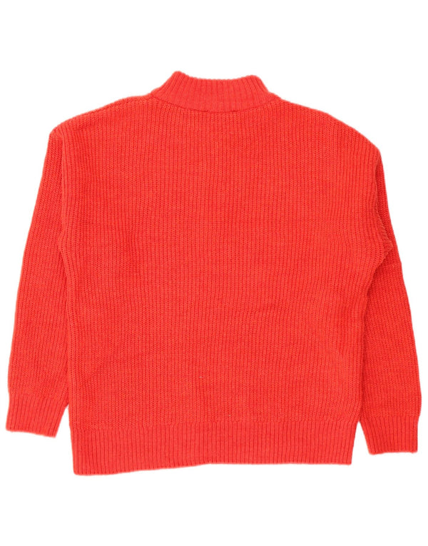 Женский джемпер свободного кроя с воротником на молнии Marks & Spencer UK 12, средний красный