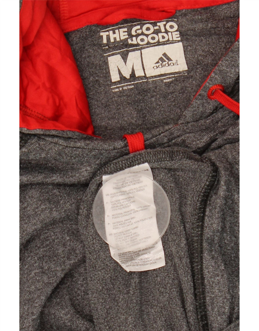 Мужской джемпер с капюшоном ADIDAS Climawarm, средний серый полиэстер с крапинками
