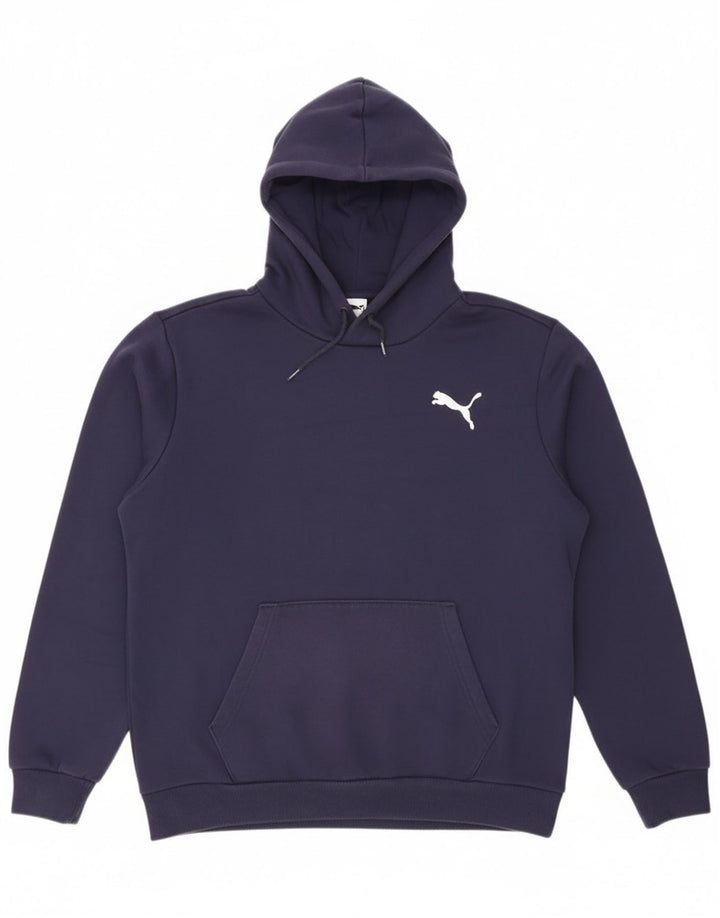 Мужской джемпер с капюшоном Puma среднего темно-синего цвета