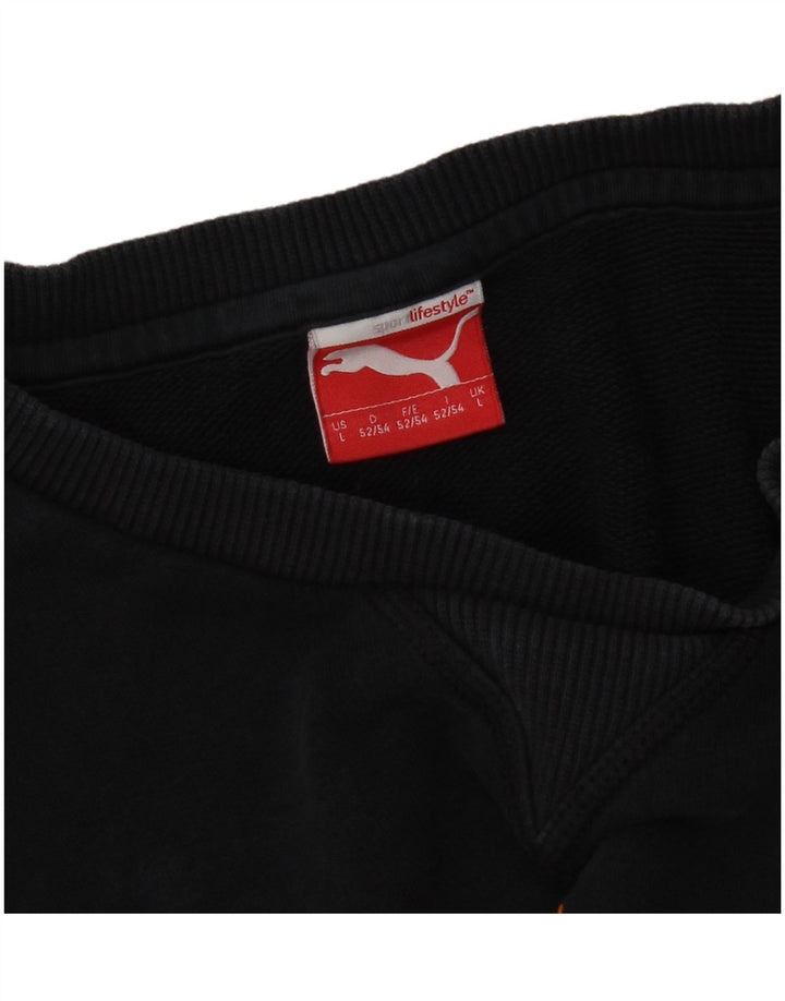 Мужской свитшот с рисунком Puma, большой темно-синий