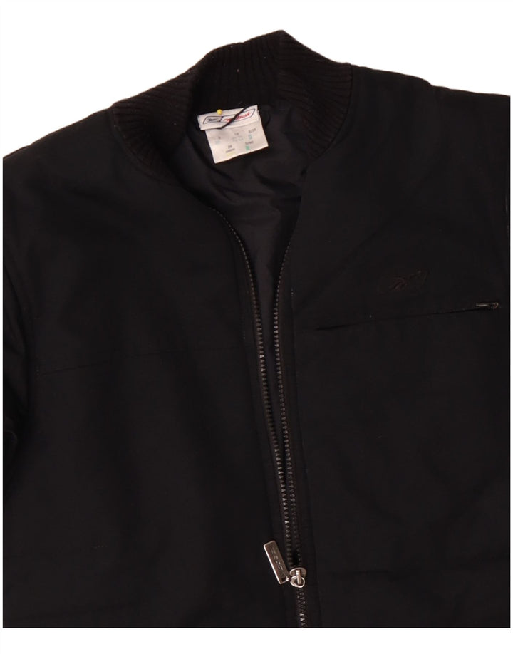 Женское длинное стеганое пальто Reebok UK 10, маленькое черное