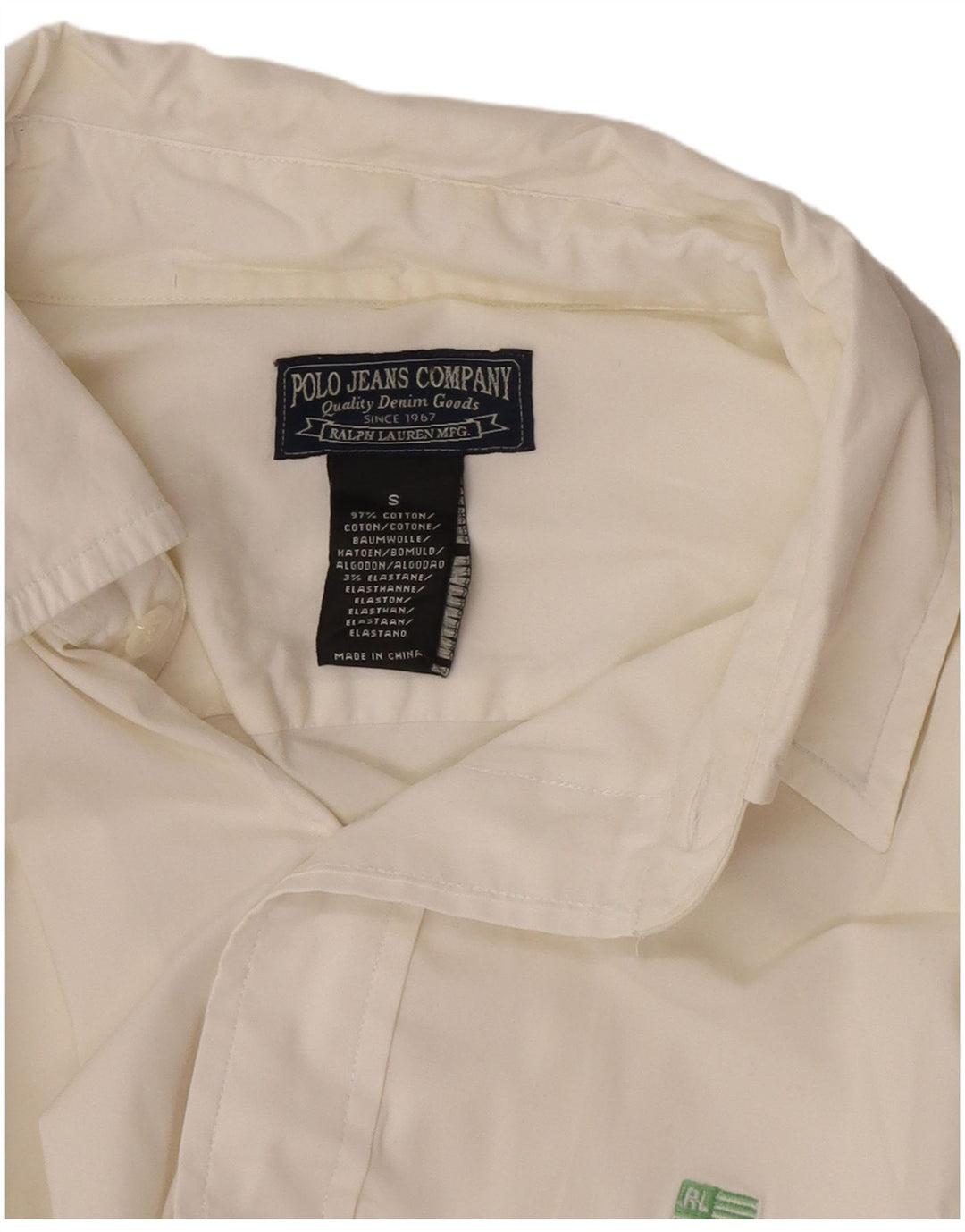 Мужская рубашка Ralph Lauren, маленькая белая, хлопок