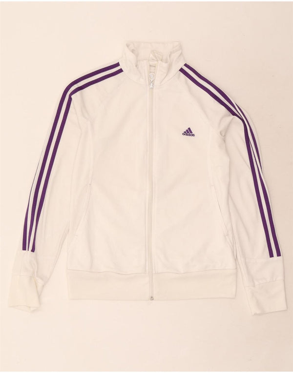 Женская спортивная куртка Adidas UK 12/14, средний белый полиэстер