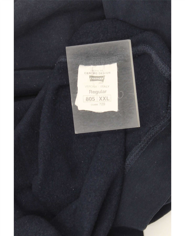 Мужской свитшот с рисунком Carrera 2XL, темно-синий, хлопок