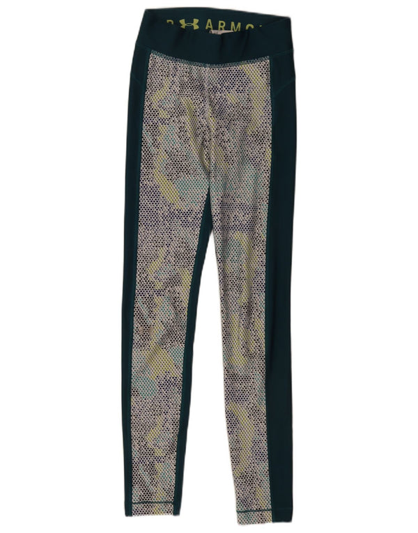 Женские компрессионные леггинсы Under Armour UK 6 XS Green Spotted Sports