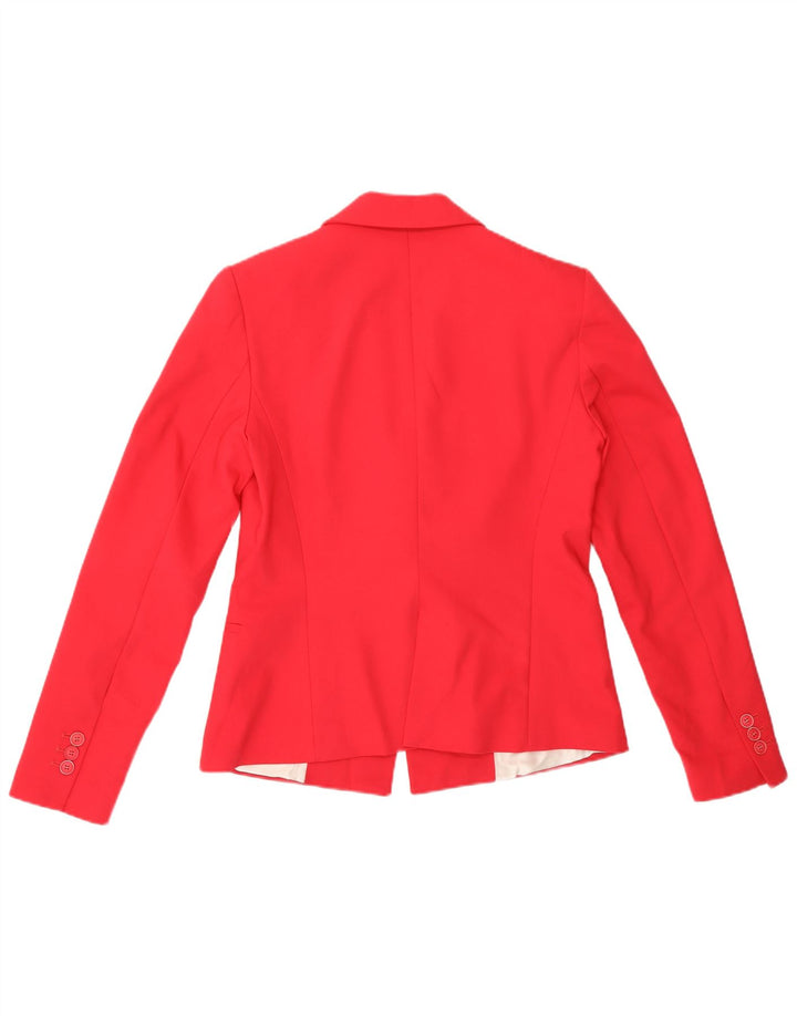 Женский пиджак на 1 пуговице Zara UK 14, полиэстер среднего розового цвета