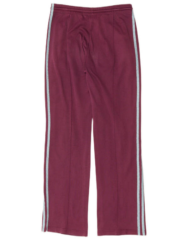 Adidas Womens Tracksuit Trousers UK 14 Medium Burgundy Polyester