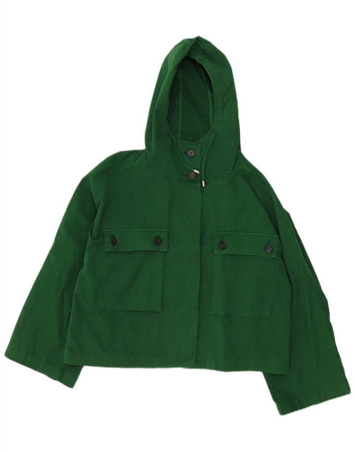 Женский бомбер Zara Oversized с капюшоном UK 10, маленький зеленый