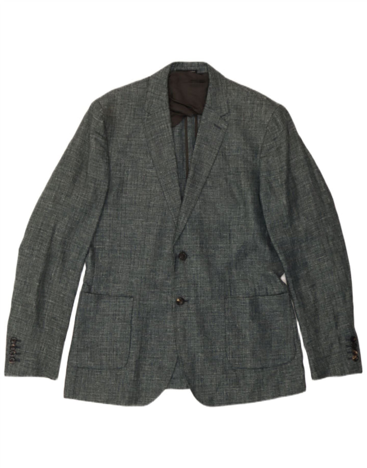 Мужской пиджак Reiss на 2 пуговицах UK 42 XL Серый льняной пиджак