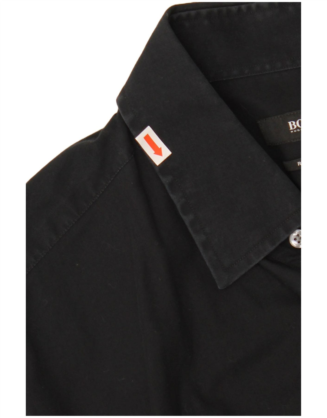 Мужская рубашка стандартного кроя HUGO BOSS, размер 16 1/2 42, большая черная