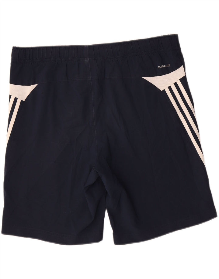 Мужские спортивные шорты ADIDAS Climalite, маленькие, темно-синие, полиэстер с цветными блоками