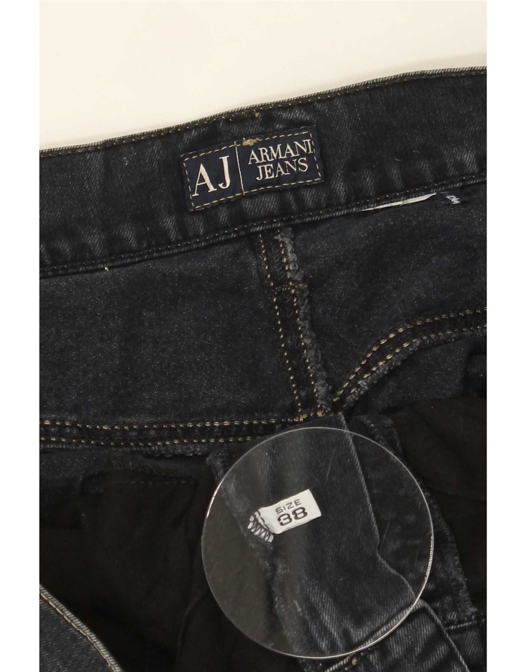 Мужские прямые джинсы Armani W38 L27 темно-синие