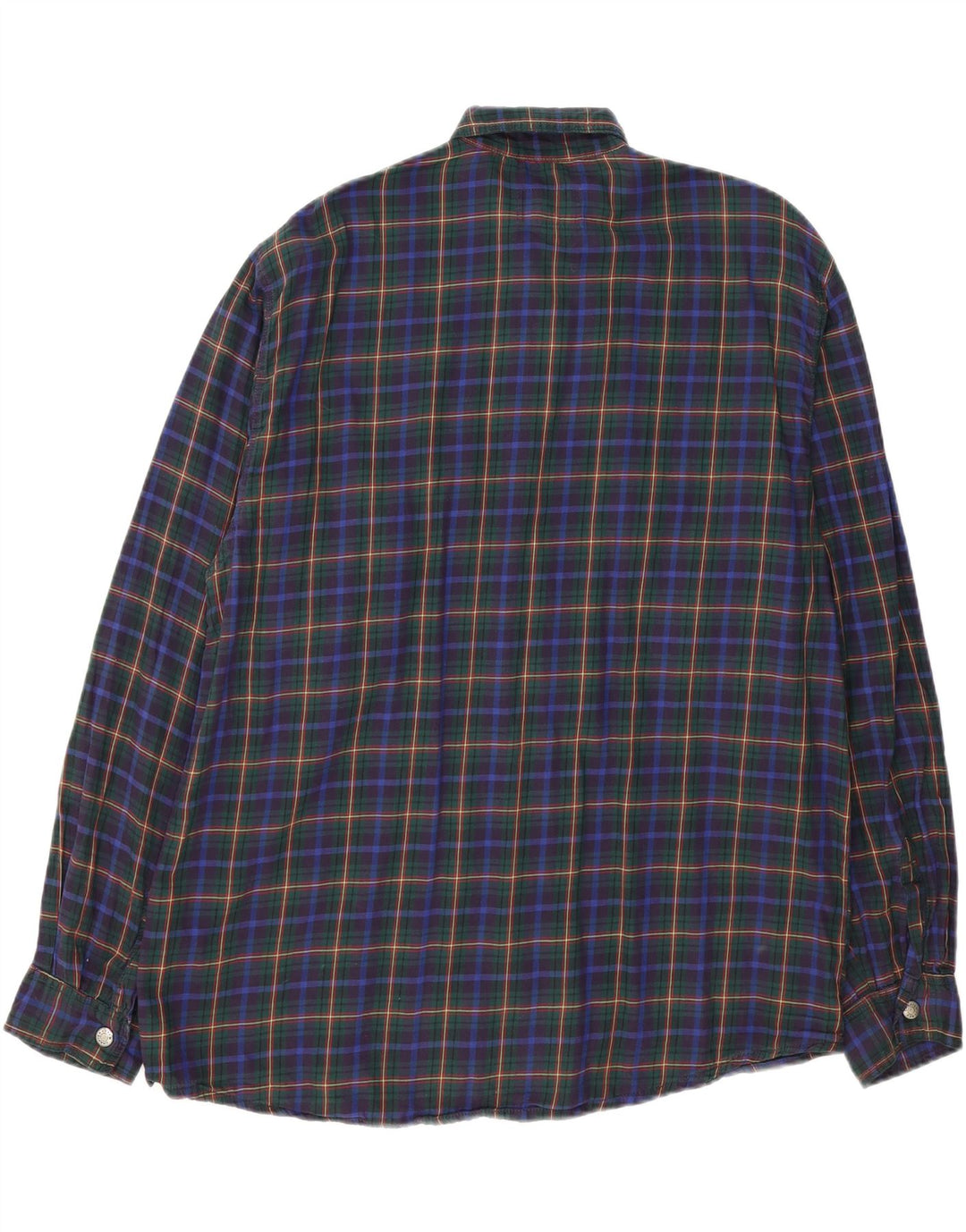 NEW CHAPTER Mens Amsterdam Shirt Large Blue Check Vintage New Chapter and Second-Hand New Chapter from Messina Hembry 