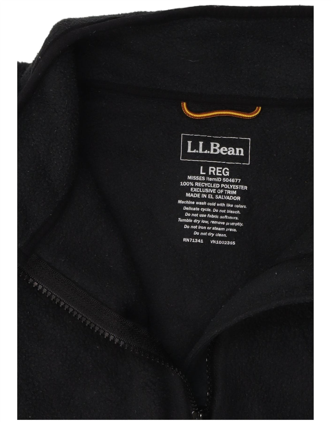 Женская флисовая куртка L.L.BEAN UK 16, большая черная, полиэстер