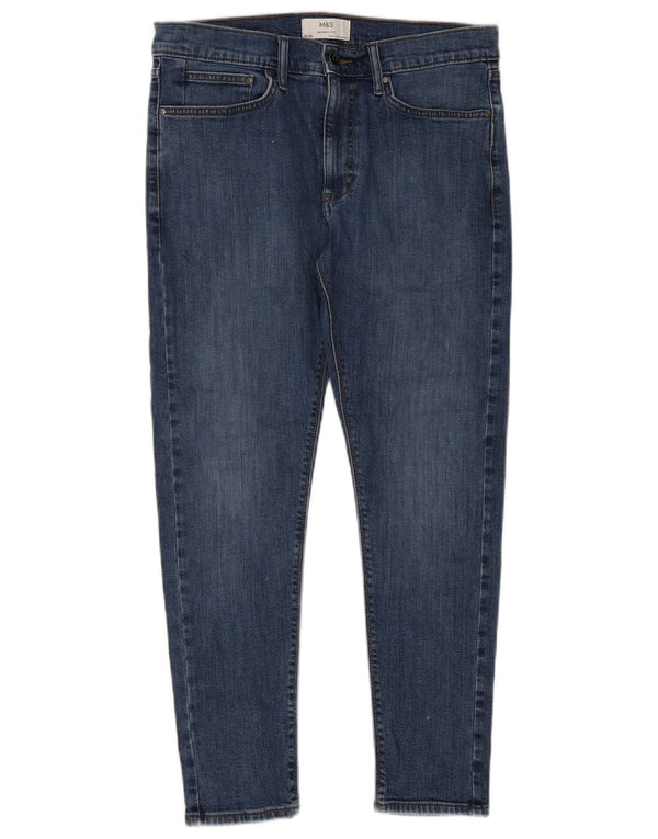 Мужские джинсы скинни Marks & Spencer W32 L29 синие, хлопок