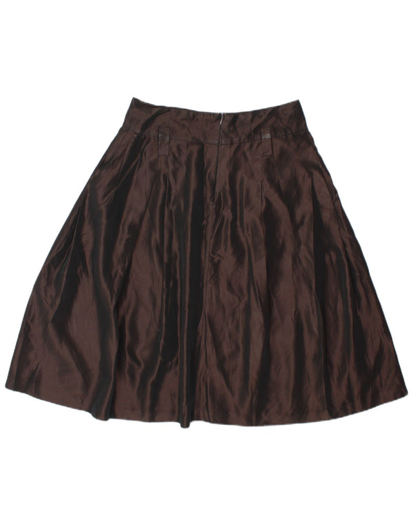 Женская юбка-трапеция Zara Medium W28 Коричневый вискоза