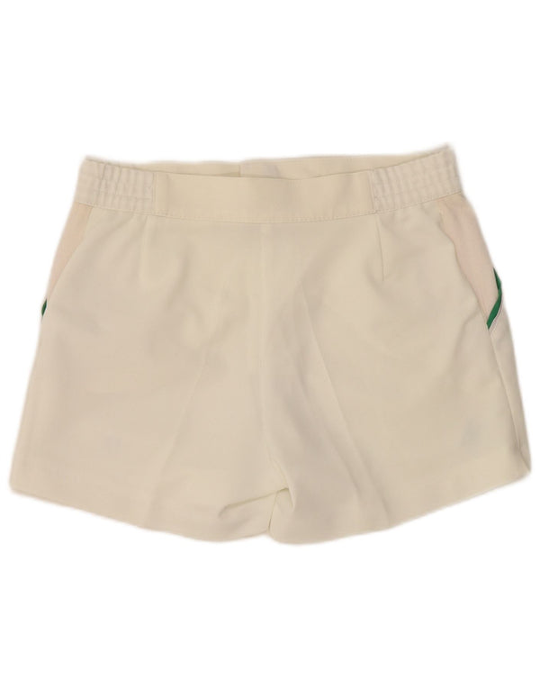 LE COQ SPORTIF Womens Graphic Chino Shorts W30 Medium Off White