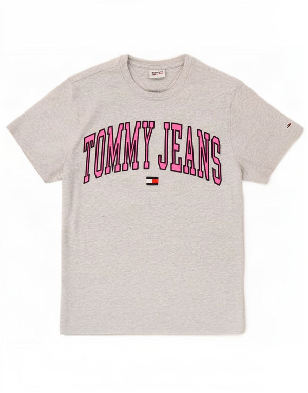 Женская футболка с рисунком Tommy Hilfiger Top UK 10, маленький серый хлопок