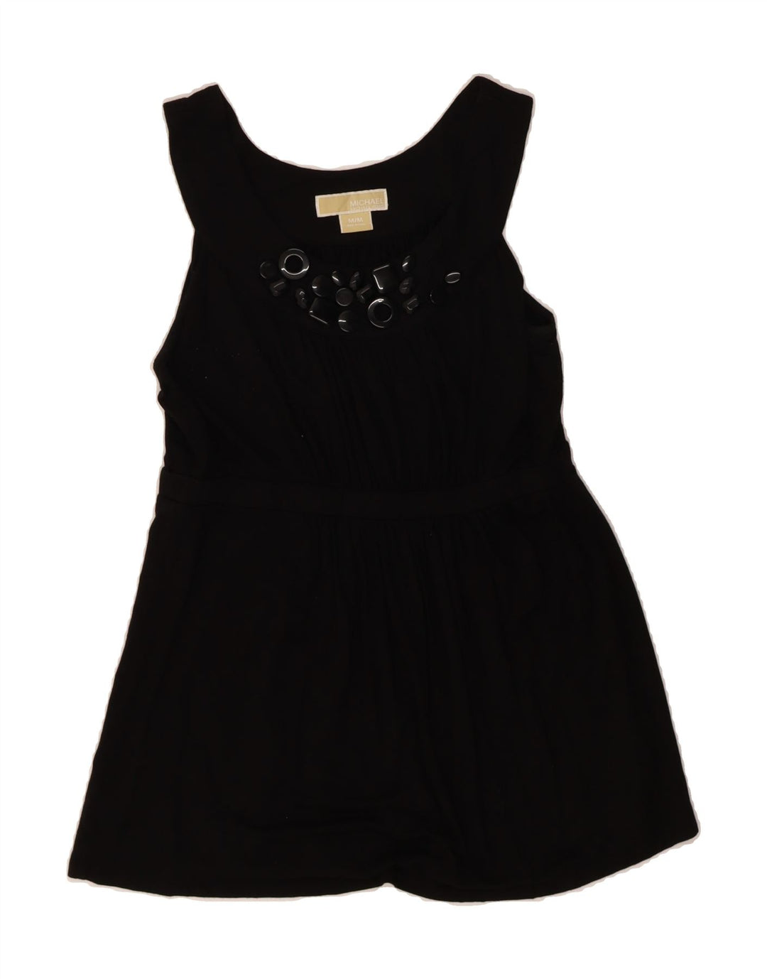 MICHAEL KORS Womens Sleeveless Blouse Top UK 14 Medium Black Rayon Vintage Michael Kors and Second-Hand Michael Kors from Messina Hembry 