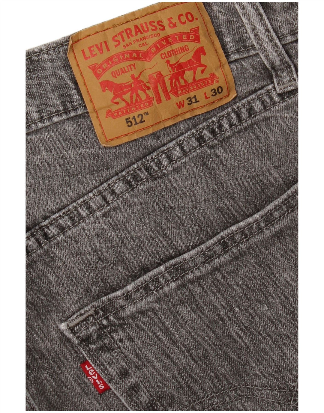 Мужские джинсы LEVI'S 512 Slim Tapered W31 L30 Серые