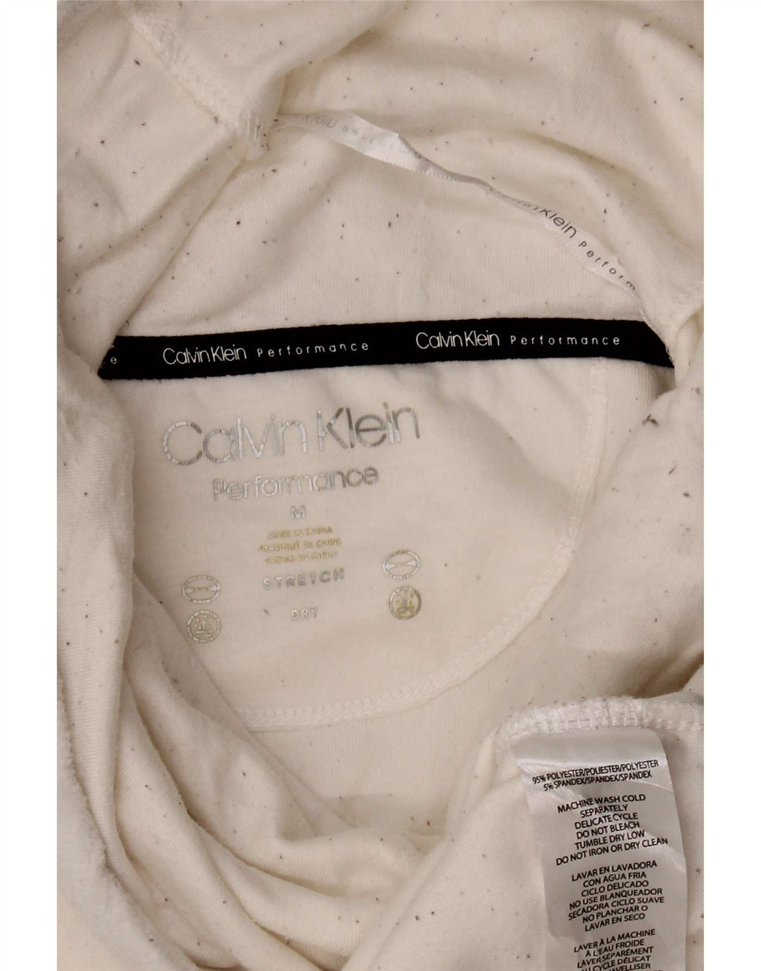 Женский свитер с высоким воротником Calvin Klein, джемпер UK 14, средний белый