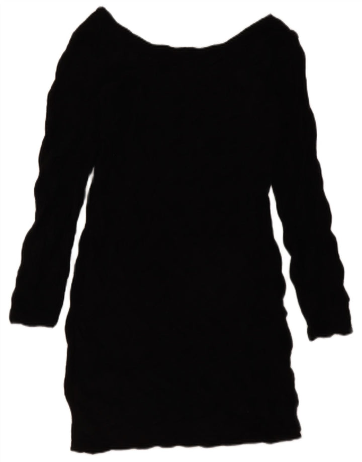 Женское платье-футляр ZARA с длинным рукавом UK 14, большое черное