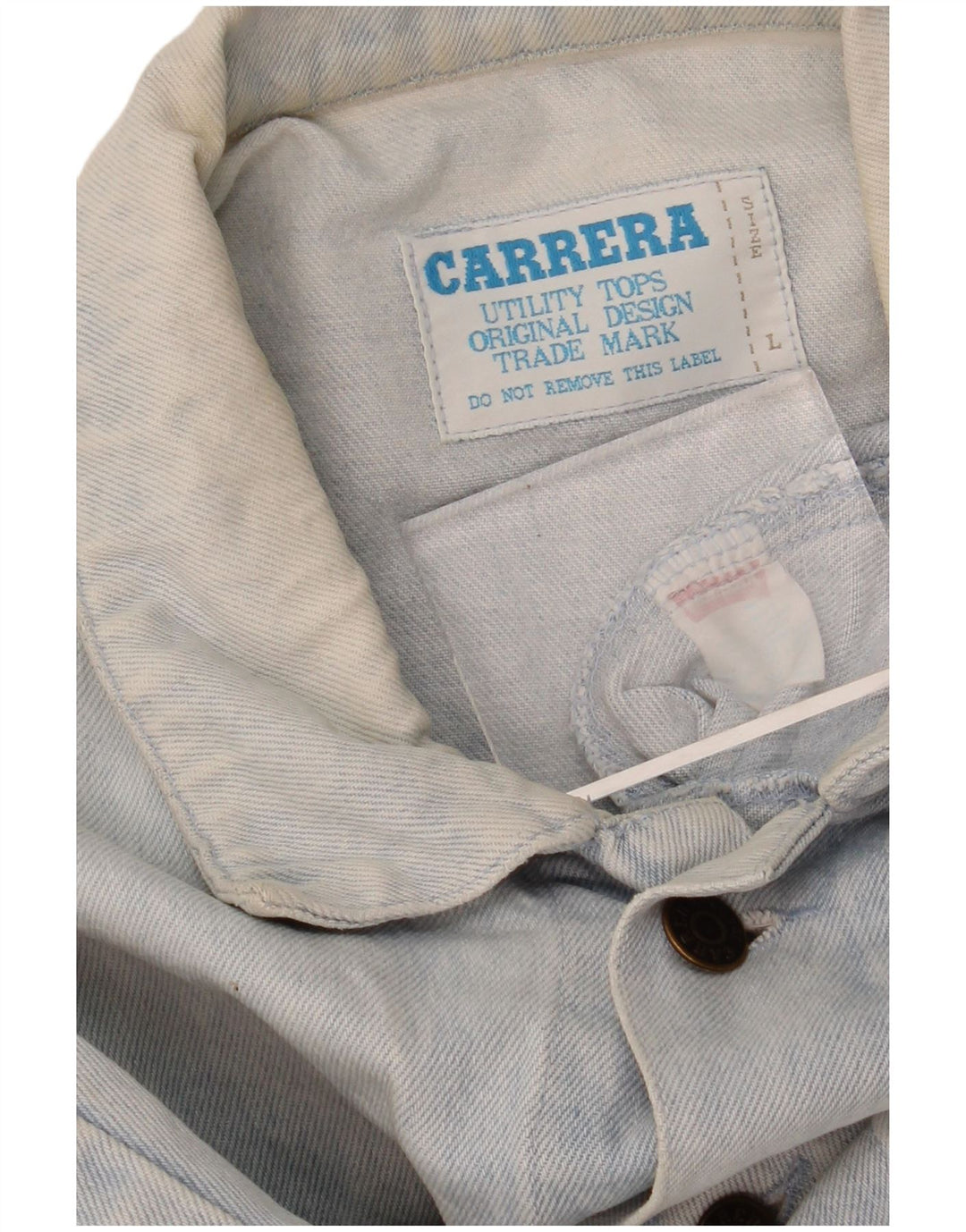 CARRERA Mens Denim Jacket UK 40 Large Blue Cotton