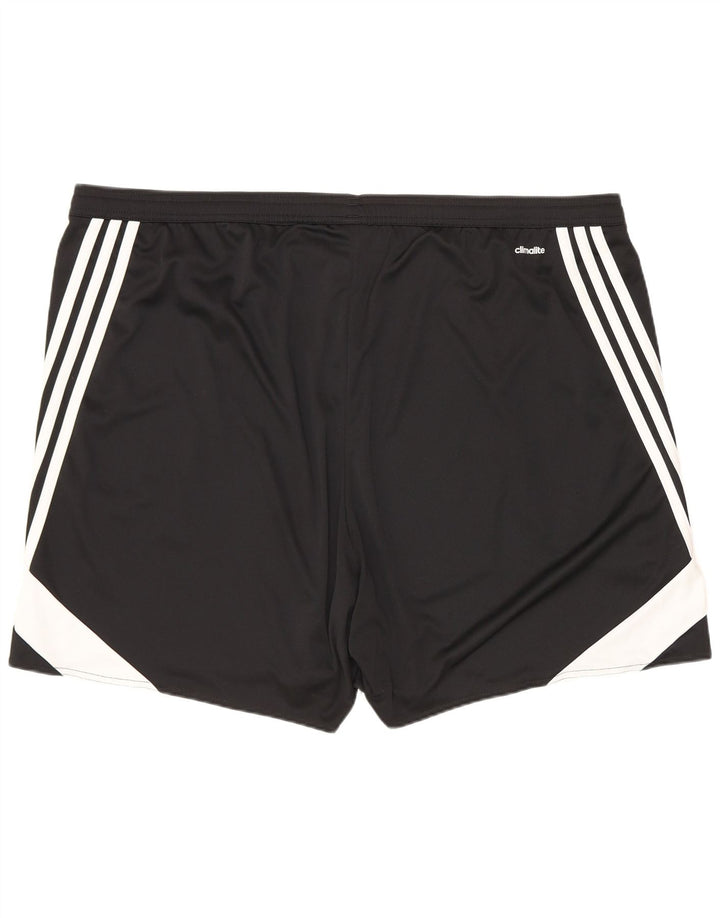 Мужские спортивные шорты Adidas Climalite 2XL, черные, полиэстер с цветными блоками