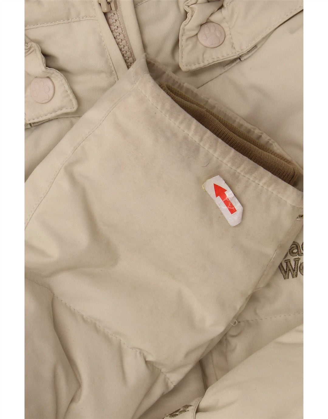 Женская стеганая куртка с капюшоном Jack Wolfskin UK 10, маленькая, бежевый, полиамид