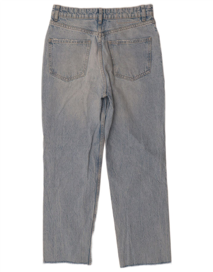 Женские укороченные джинсы ZARA EU 38, маленькие W28 L25, синие, хлопок