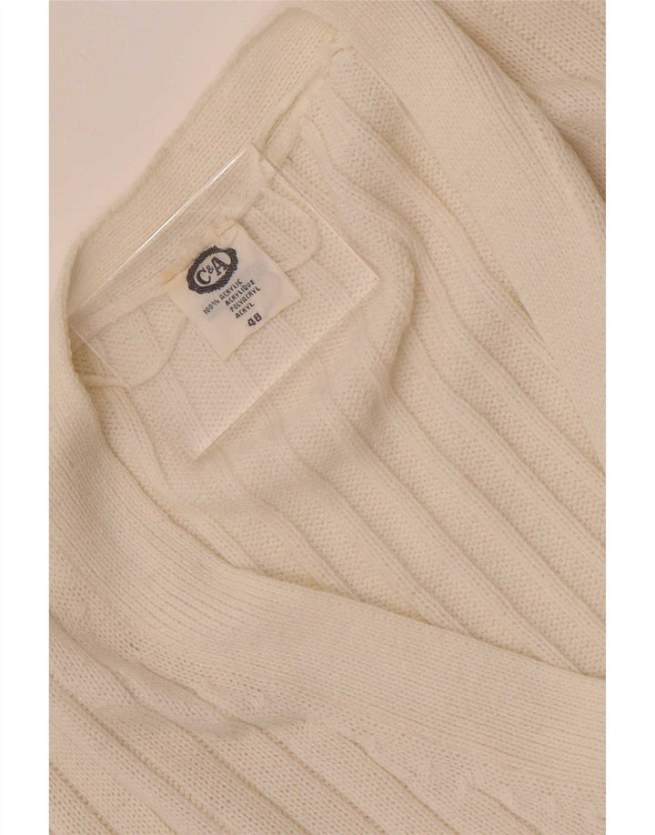 Женский кардиган C & A EU 48 2XL, белый акрил