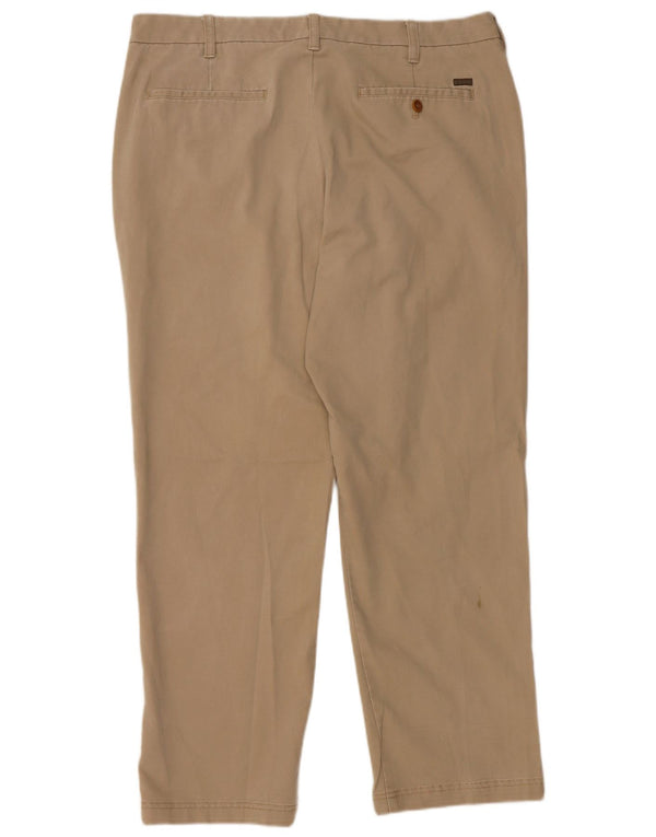 IZOD Мужские прямые брюки чинос W38 L30 бежевого цвета, хлопок