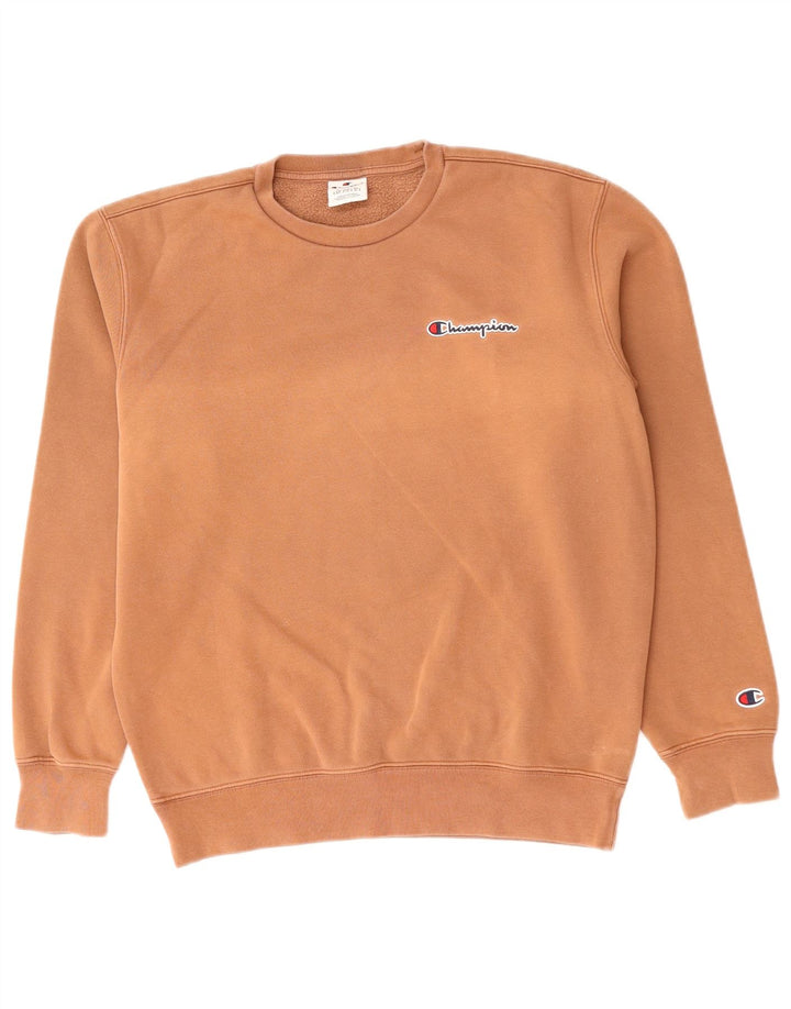 Мужской свитшот свободного кроя CHAMPION, маленький коричневый хлопковый джемпер