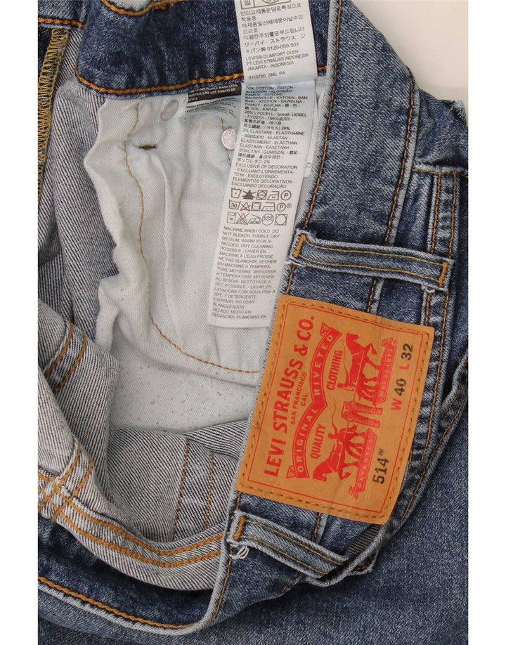 Мужские прямые джинсы Levi's 514 W40 L32 синие, хлопок