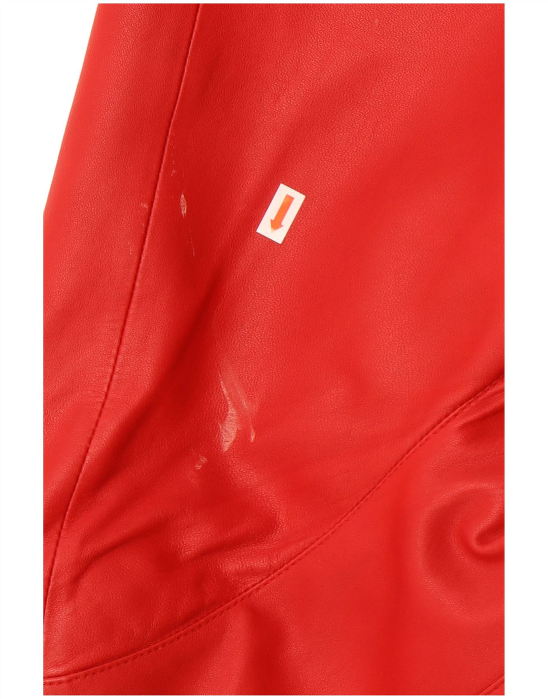 Винтажная женская кожаная куртка UK 16, большая красная кожа