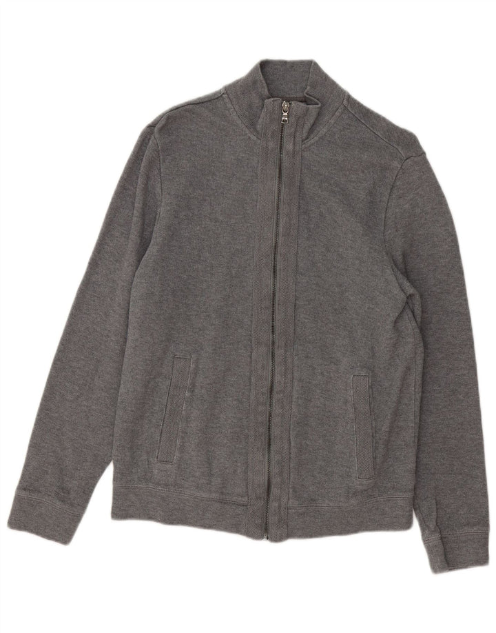 CALVIN KLEIN Mens Tracksuit Top Jacket Small Grey Cotton