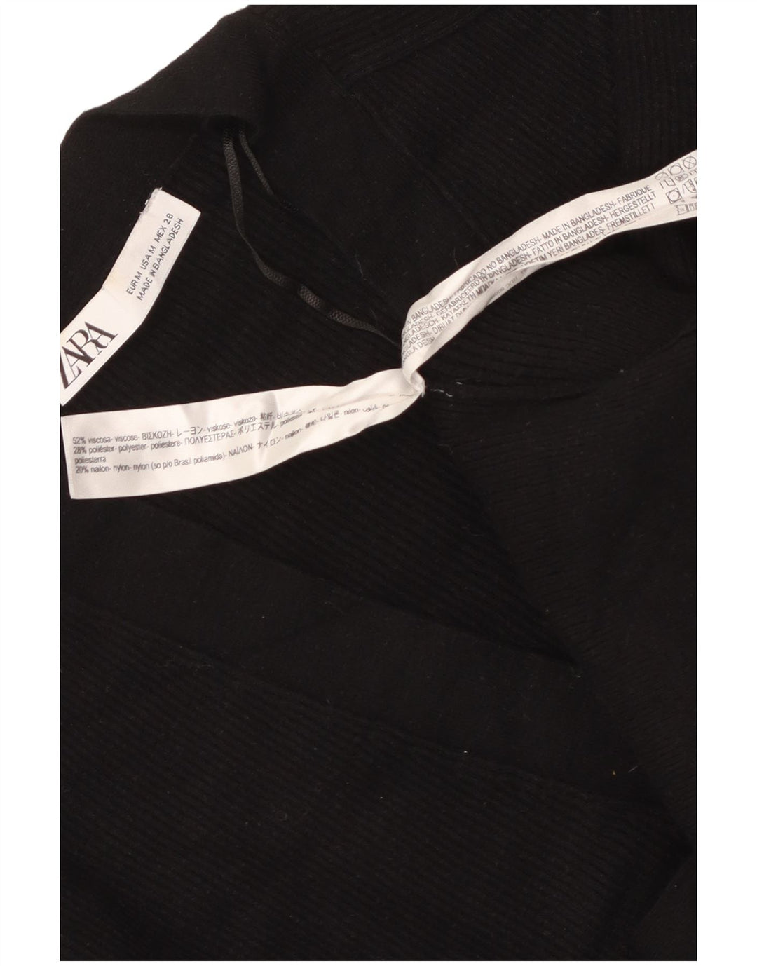 Женский укороченный кардиган ZARA UK 14, средний черный вискоза