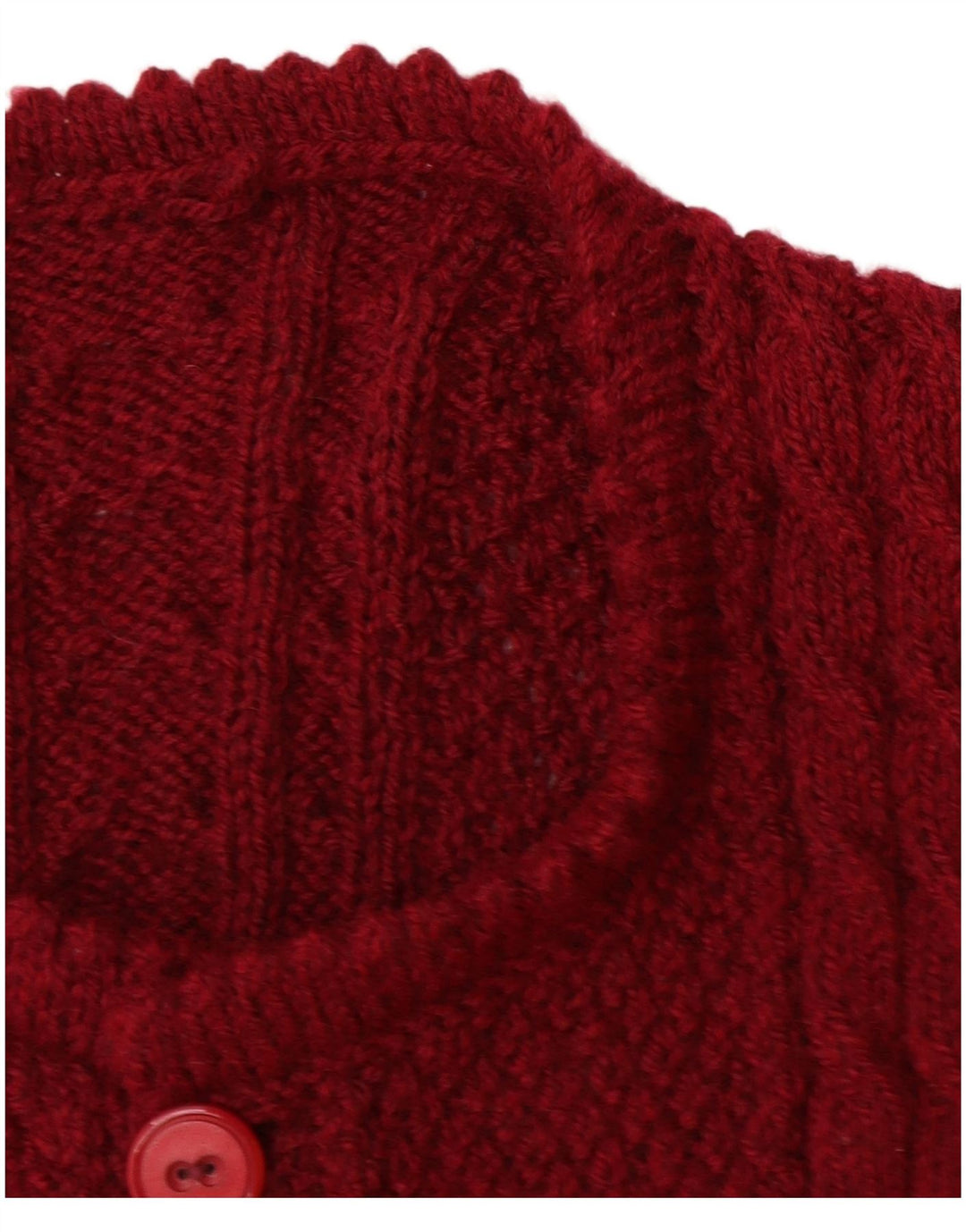ВИНТАЖНЫЙ женский кардиган-свитер UK 14, большой бордовый