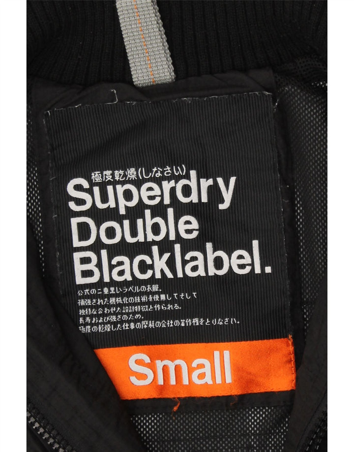 Женская дождевик Superdry UK 10, маленький черный нейлон