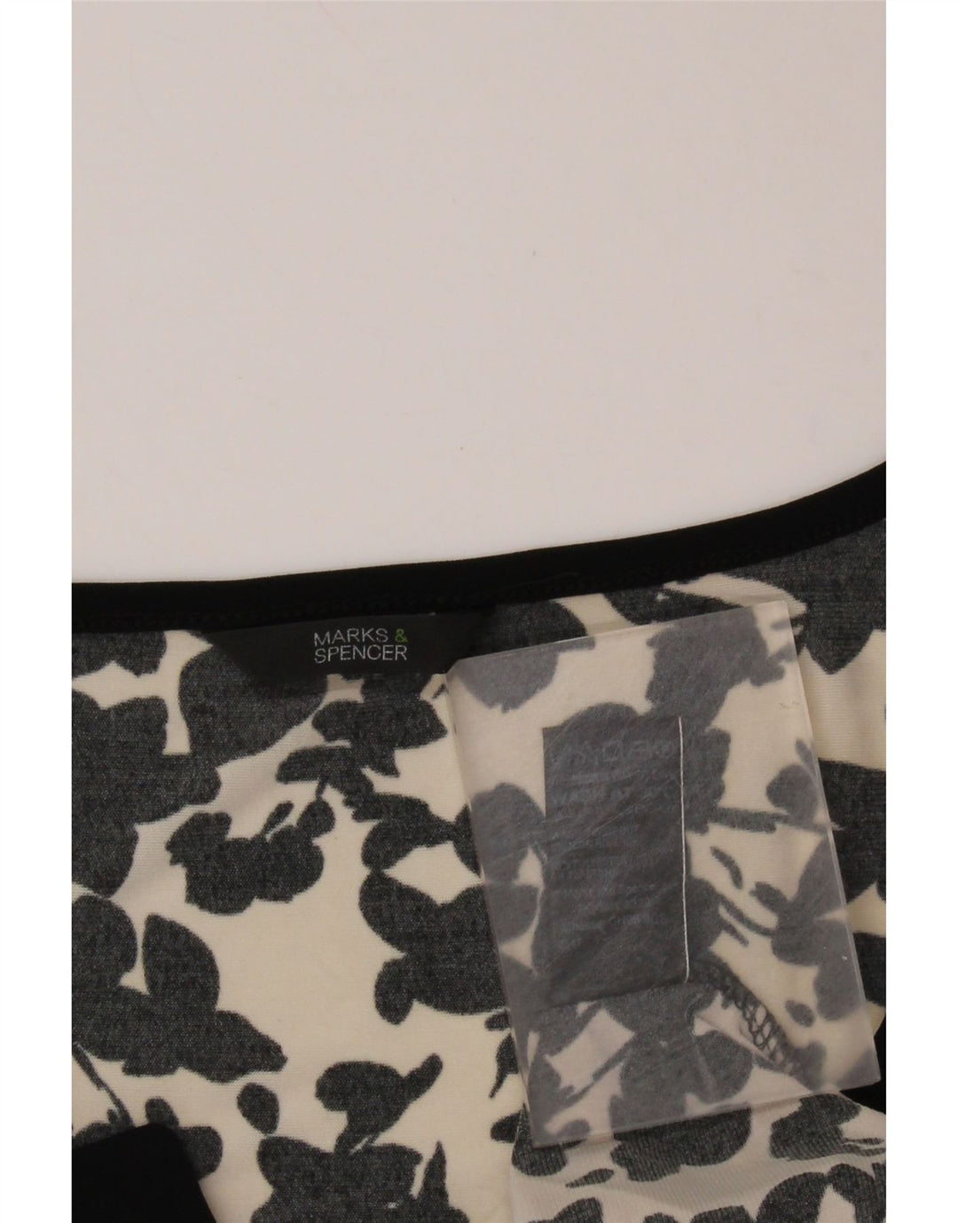 Женская блузка MARKS & SPENCER UK 16, большой черный цветочный полиэстер