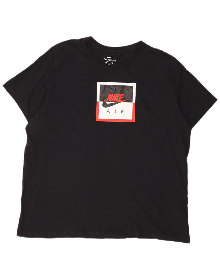 Мужская футболка с рисунком Nike Top 2XL, черный хлопок